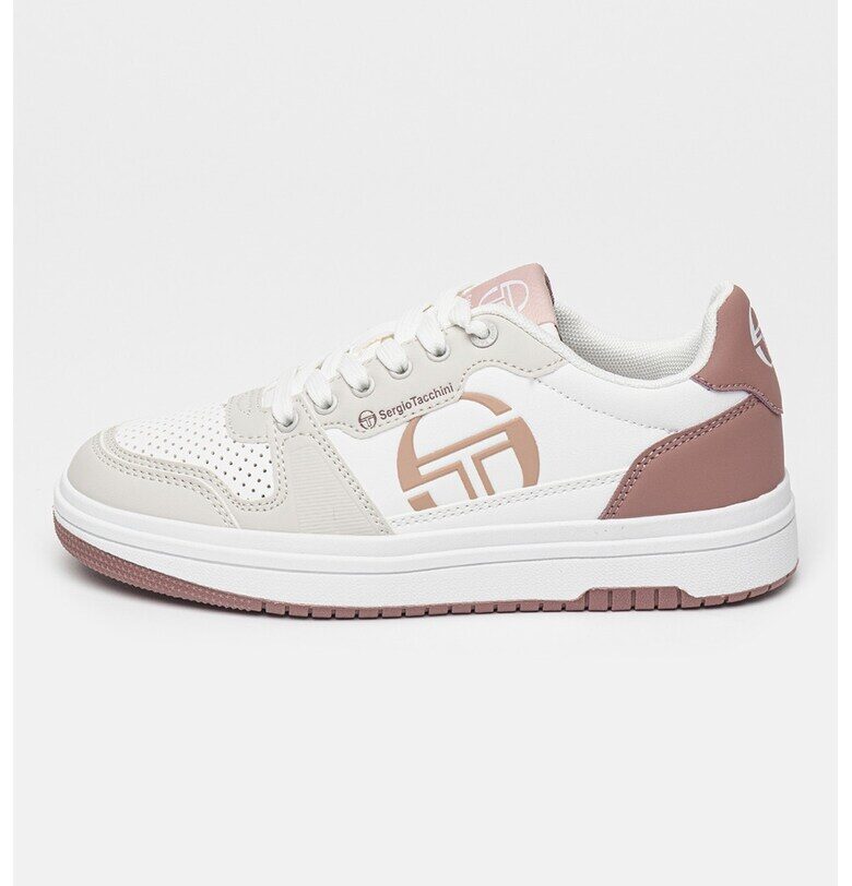 Спортни обувки в цветен блок - Бял/Светло сив/Бледочервен Sergio Tacchini