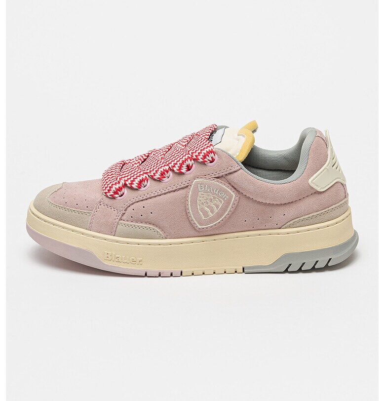 Спортни обувки от велур с връзки - Светлорозов Blauer