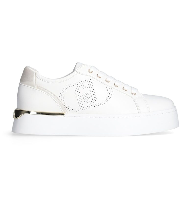 Спортни обувки от еко кожа и кожа - Бял Liu Jo