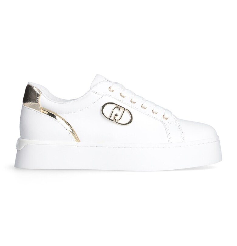 Спортни обувки от еко кожа и кожа - Бял/Златист Liu Jo