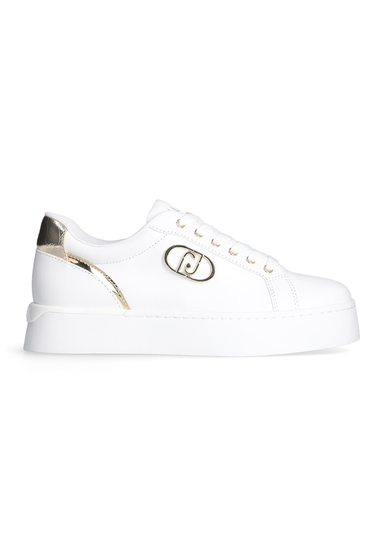 Спортни обувки от еко кожа и кожа - Бял/Златист Liu Jo