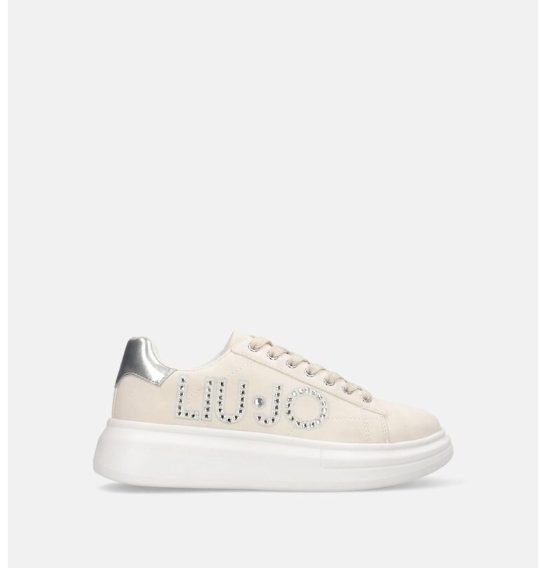 Спортни обувки от еко кожа с лого - Бял Liu Jo