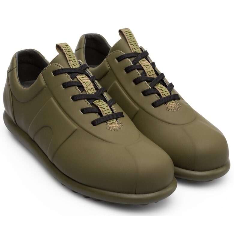 Спортни обувки от кожа Pelotas с лого - Зелен Camper