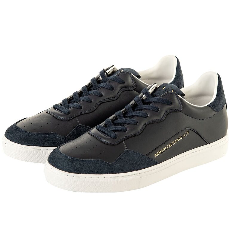 Спортни обувки от кожа и велур ARMANI EXCHANGE