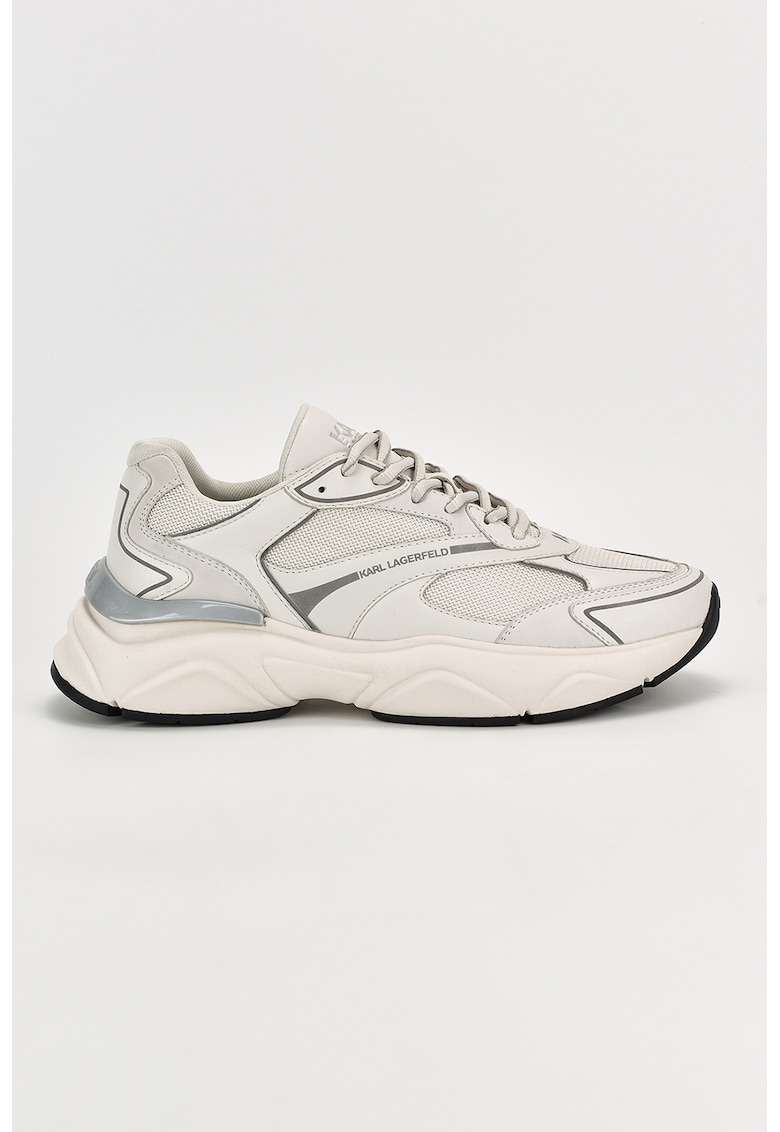 Спортни обувки от кожа и мрежа - Бял Karl Lagerfeld