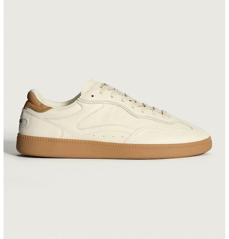 Спортни обувки под глезена от кожа - Слонова кост/Карамел Hoff