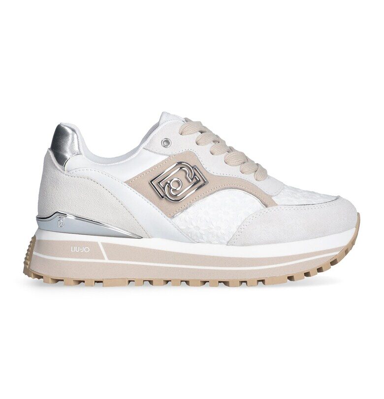 Спортни обувки с велур - Бежов/Мръснобял Liu Jo