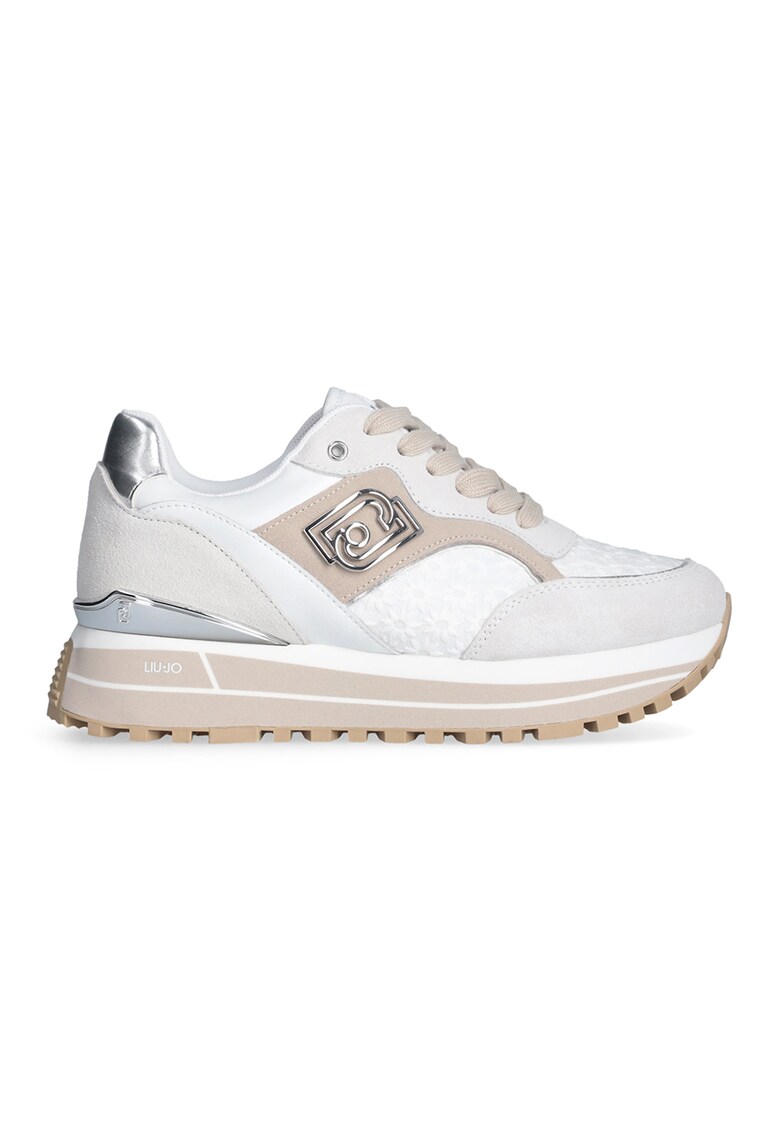 Спортни обувки с велур - Бежов/Мръснобял Liu Jo