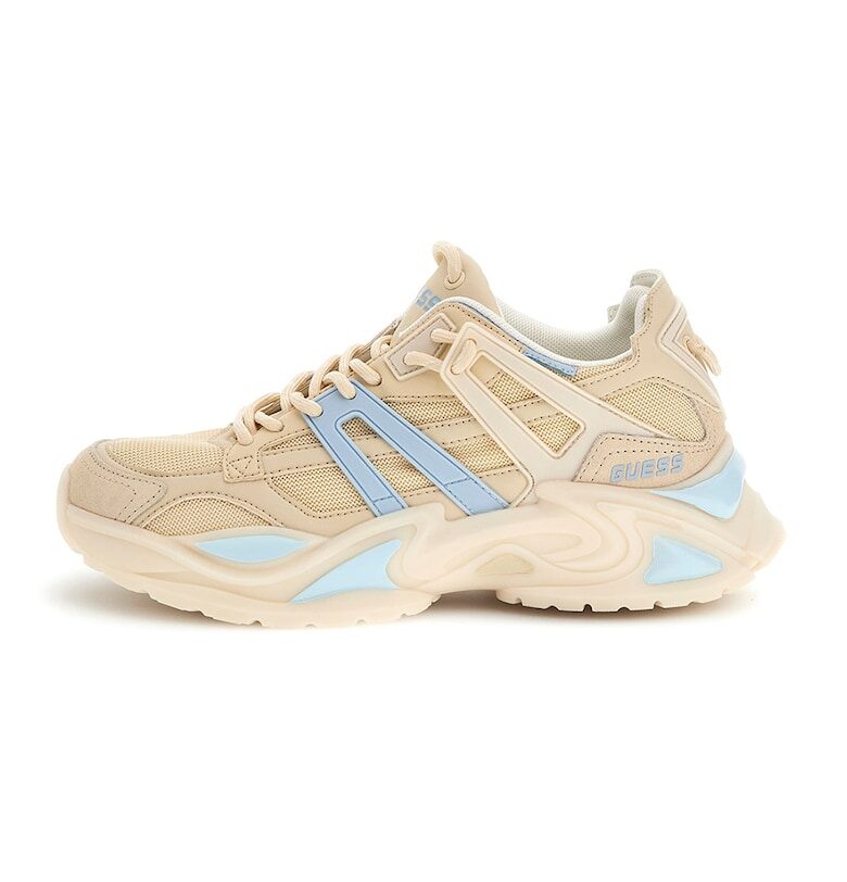 Спортни обувки с велур - Бежов/Син GUESS