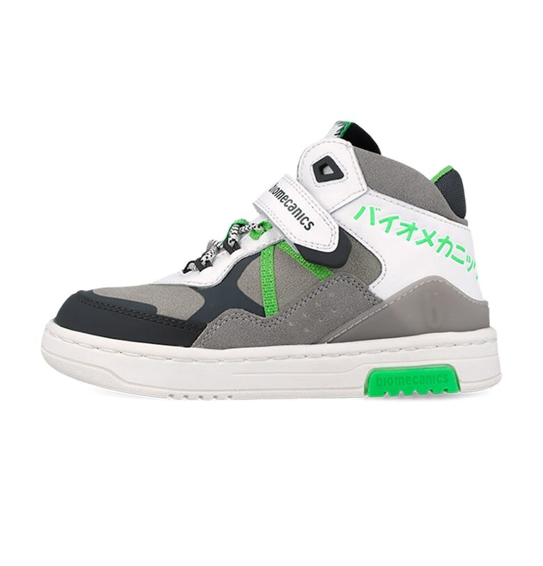 Спортни обувки с велур - Бял/Антрацитно сиво/Tъмносив Biomecanics