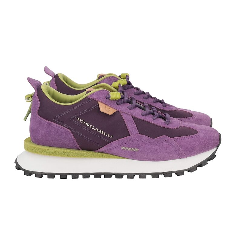 Спортни обувки с велур - Зелен/Лилав Tosca Blu