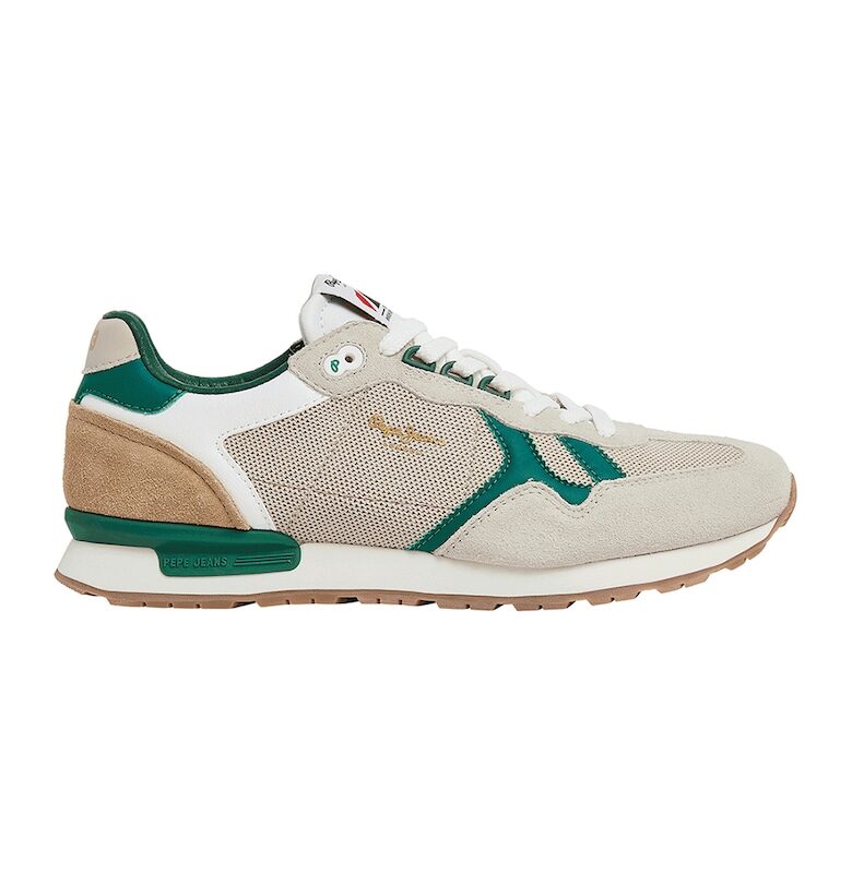 Спортни обувки с велур - Светло кафяво/Персийско зелено Pepe Jeans London