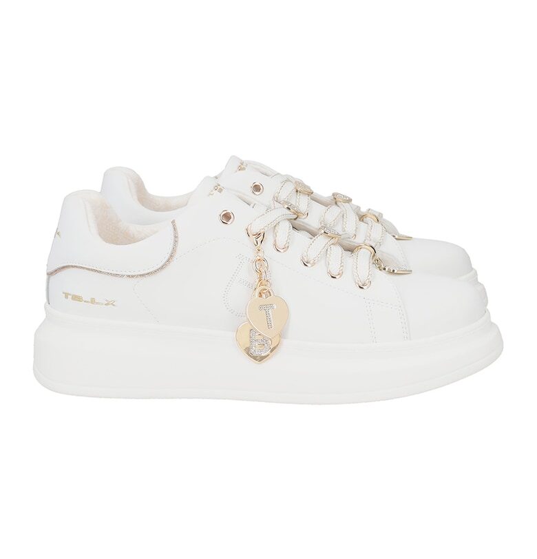 Спортни обувки с кожа - Бял/Златист Tosca Blu