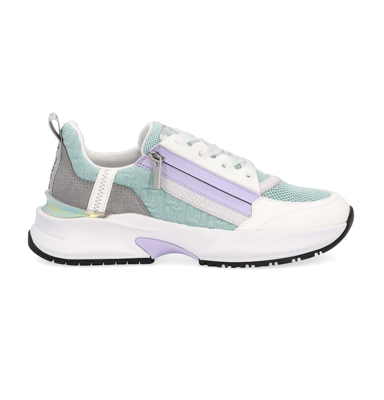 Спортни обувки с кожа - Бял/Лилав/Ментово зелено Liu Jo