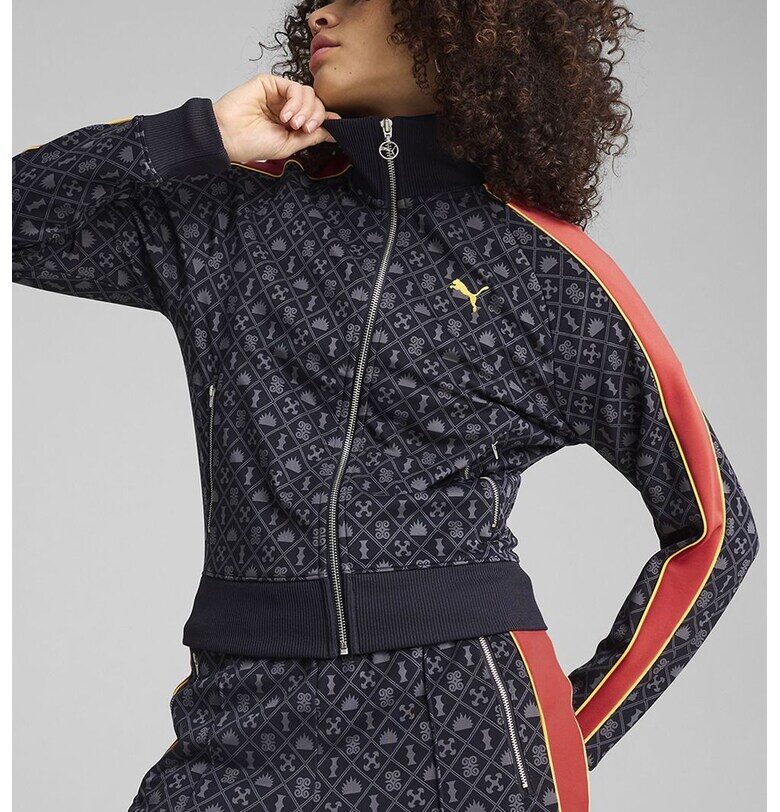 Спортно яке с лого - Ултрамарин синьо/Мандарина Puma