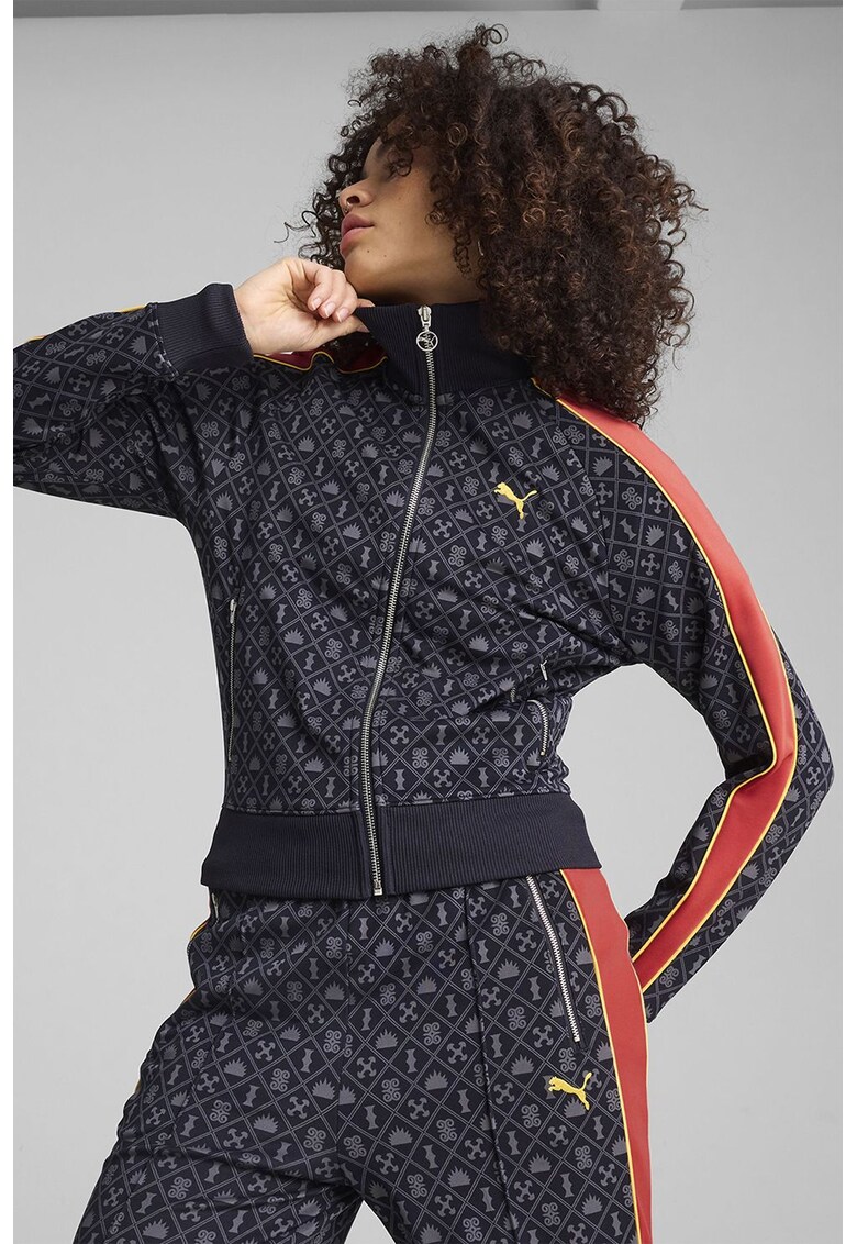 Спортно яке с лого - Ултрамарин синьо/Мандарина Puma