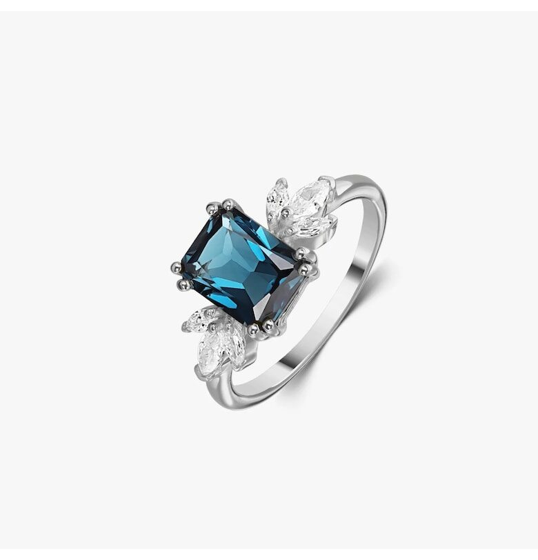 Сребърен пръстен Faerie - Лондонски син топаз INDIRA