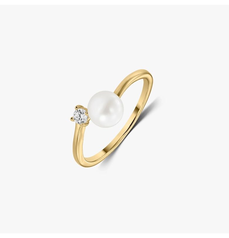 Сребърен пръстен Golden Mary - Естествени перли INDIRA