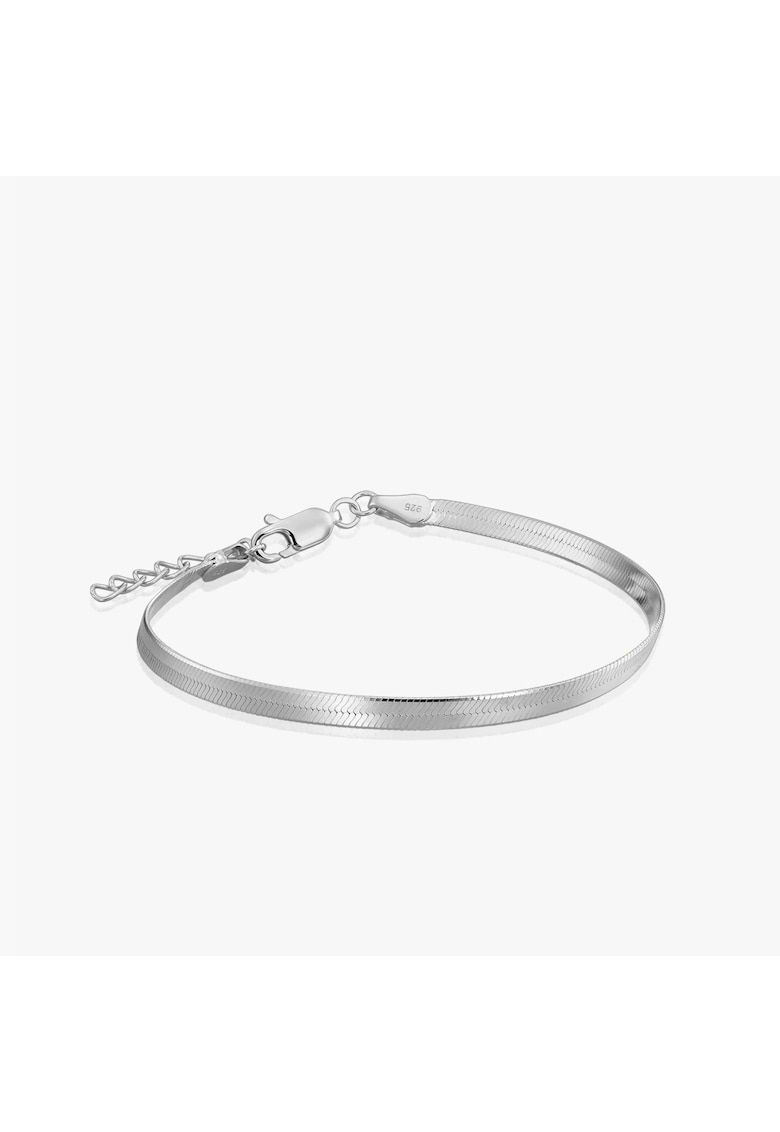 Сребърна гривна за глезен Herringbone INDIRA
