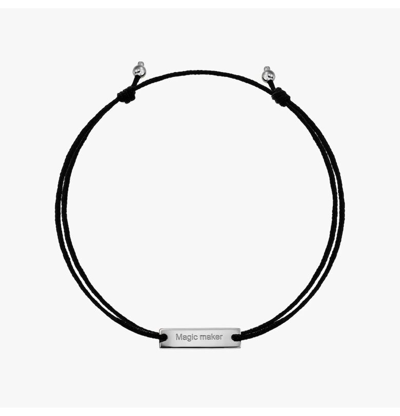 Сребърна гривна с шнур Magic Maker INDIRA