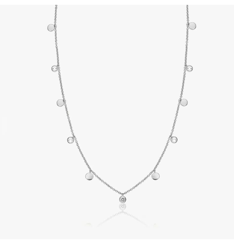 Сребърна огърлица Noora - бял топаз INDIRA