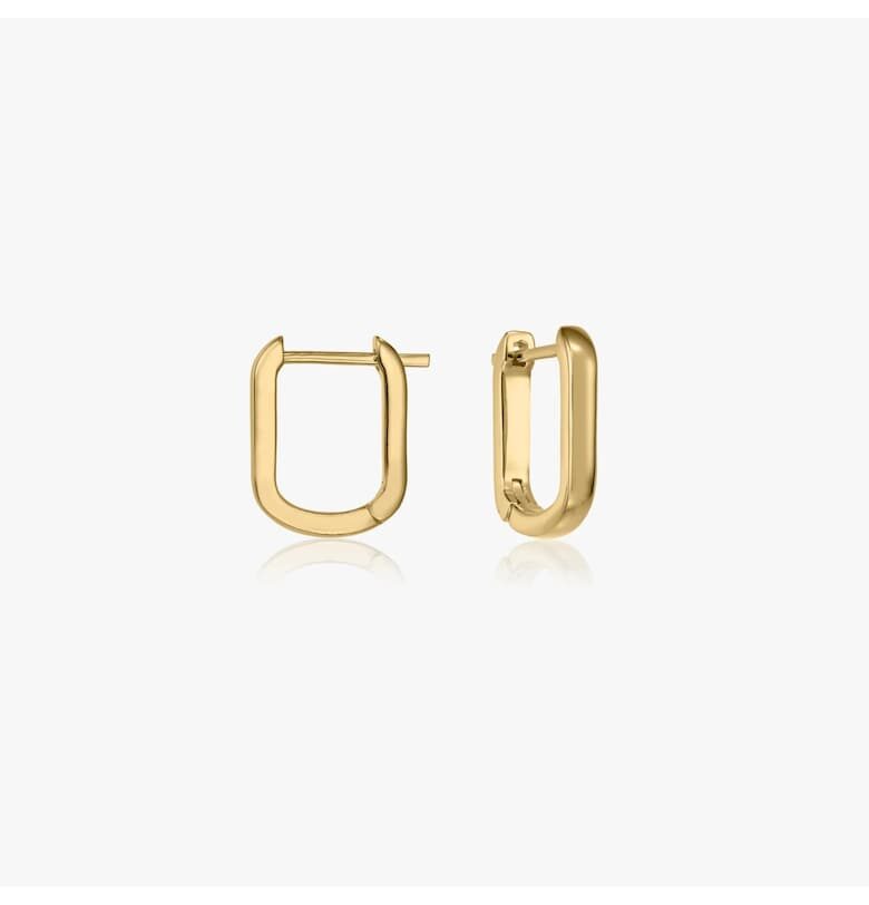 Сребърни обеци Golden U Hoops INDIRA