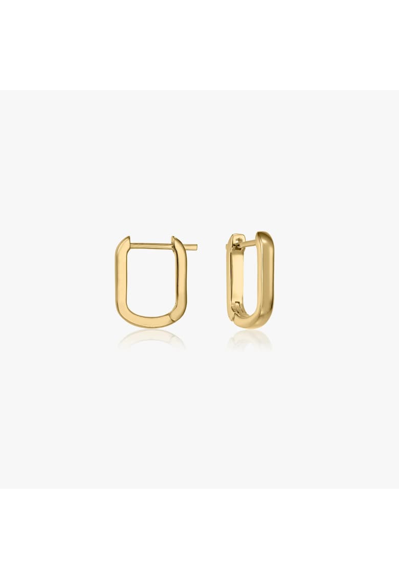 Сребърни обеци Golden U Hoops INDIRA