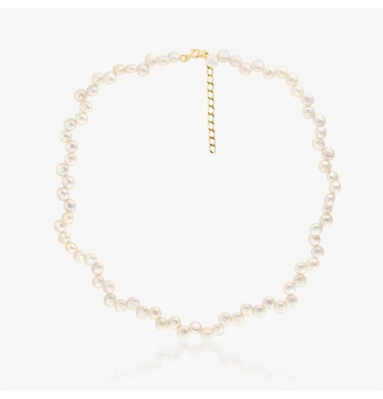 Сребърно колие Golden Harmony - Естествени перли INDIRA