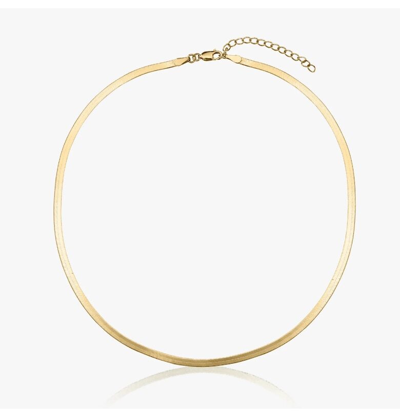 Сребърно колие Golden Herringbone INDIRA