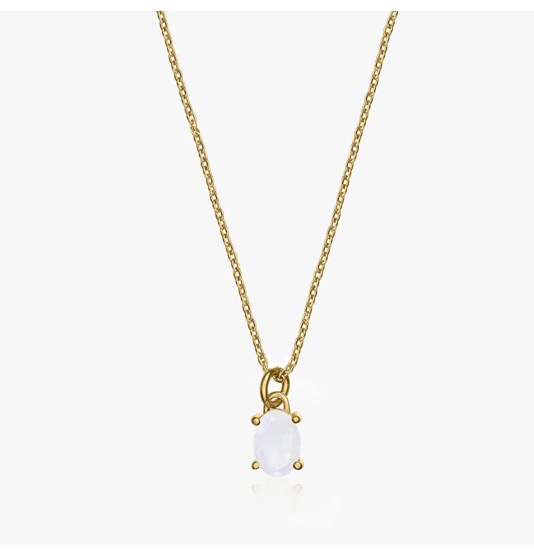 Сребърно колие Golden Reina - Лунен камък INDIRA