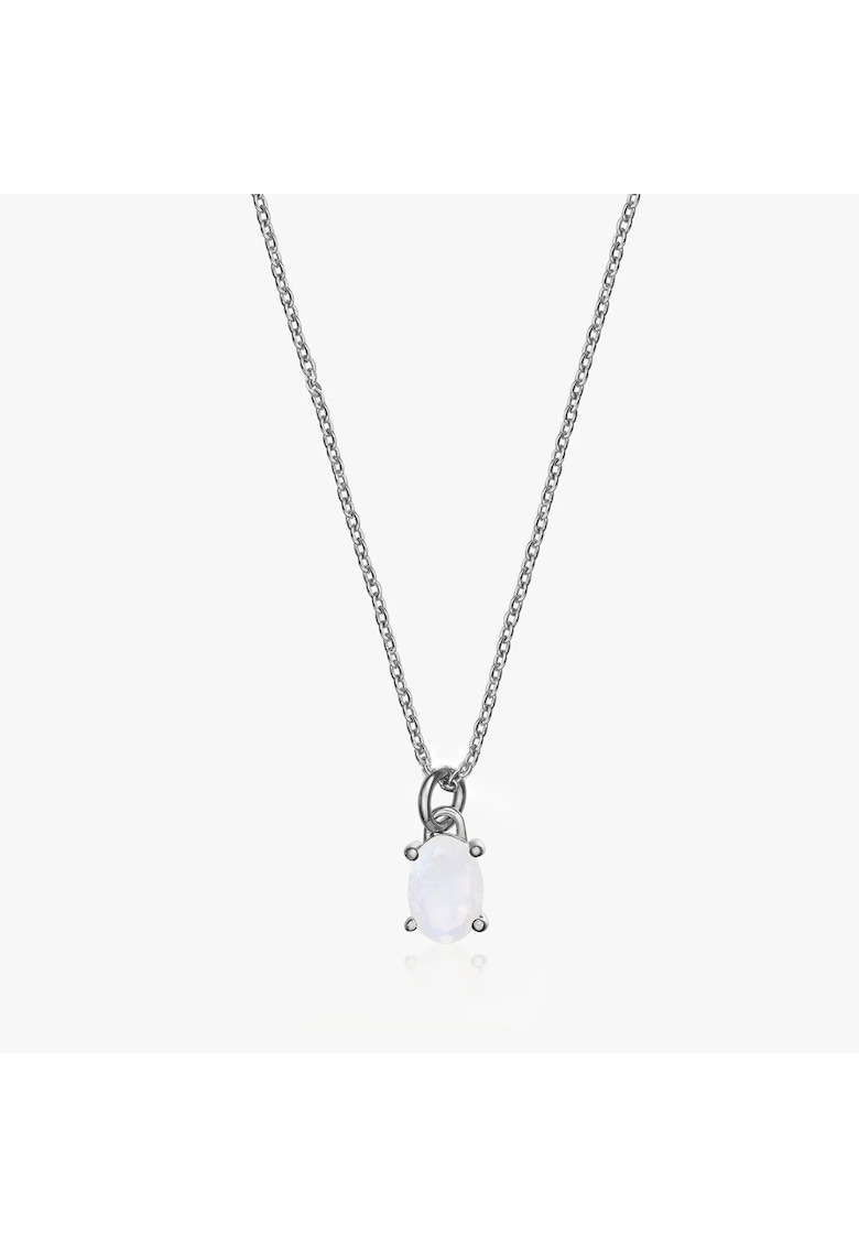 Сребърно колие Reina - Лунен камък INDIRA