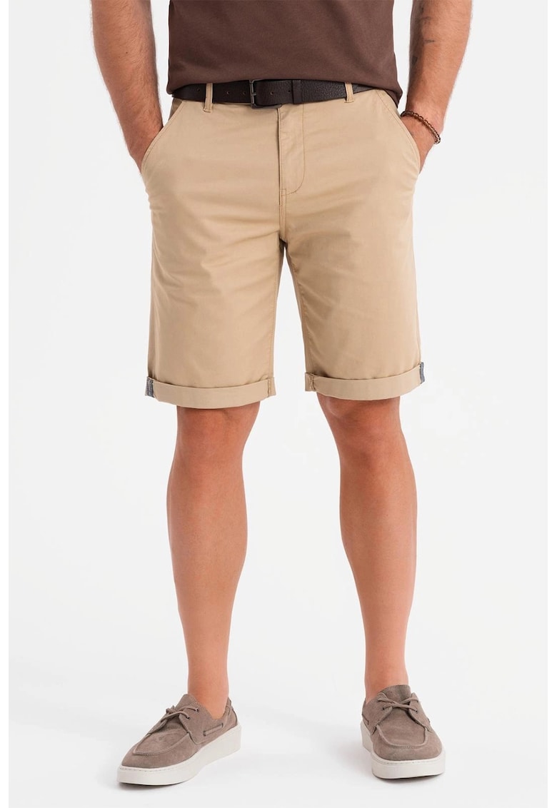 Стандартен панталон с джобове - Бежов OMBRE