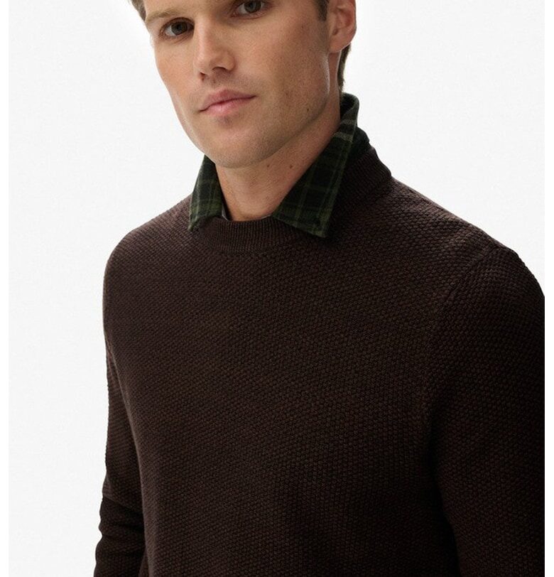 Стандартен пуловер от органичен памук - Кафяв Superdry  Co