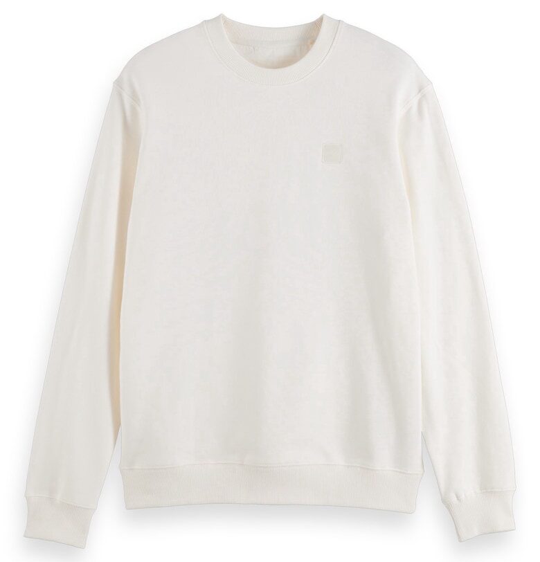 Стандартен суитшърт с бродирано лого - Бял Scotch  Soda