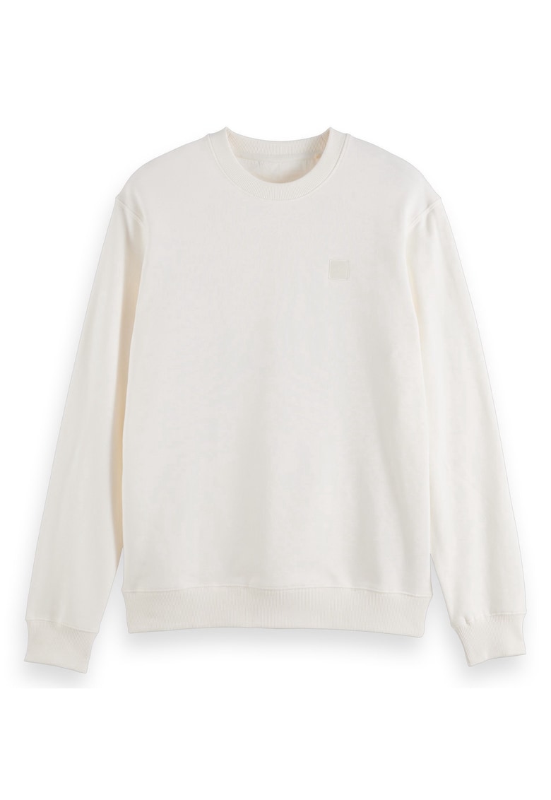 Стандартен суитшърт с бродирано лого - Бял Scotch Soda