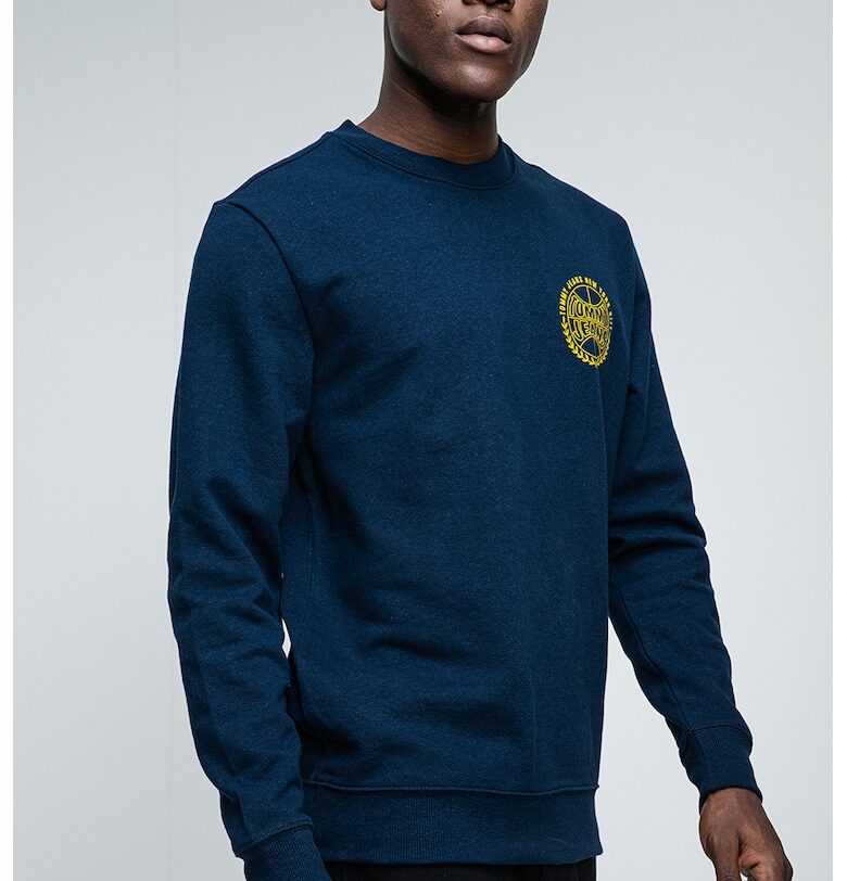 Стандартен суитшърт с кръгъл детайл - Шафраново жълто/Тъмносин Tommy Jeans