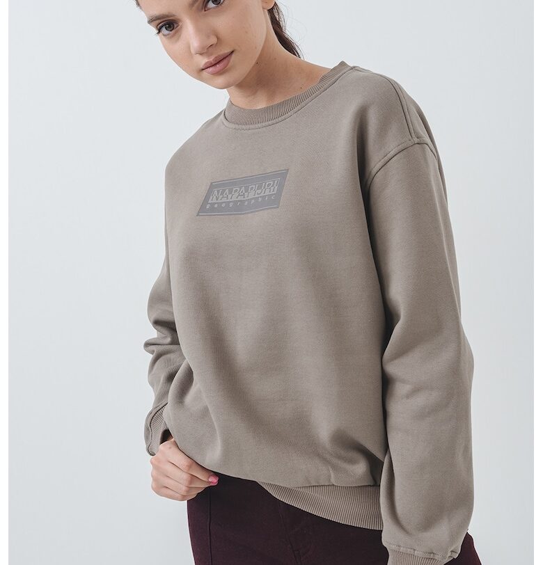 Стандартен суитшърт с лого - Каки Napapijri