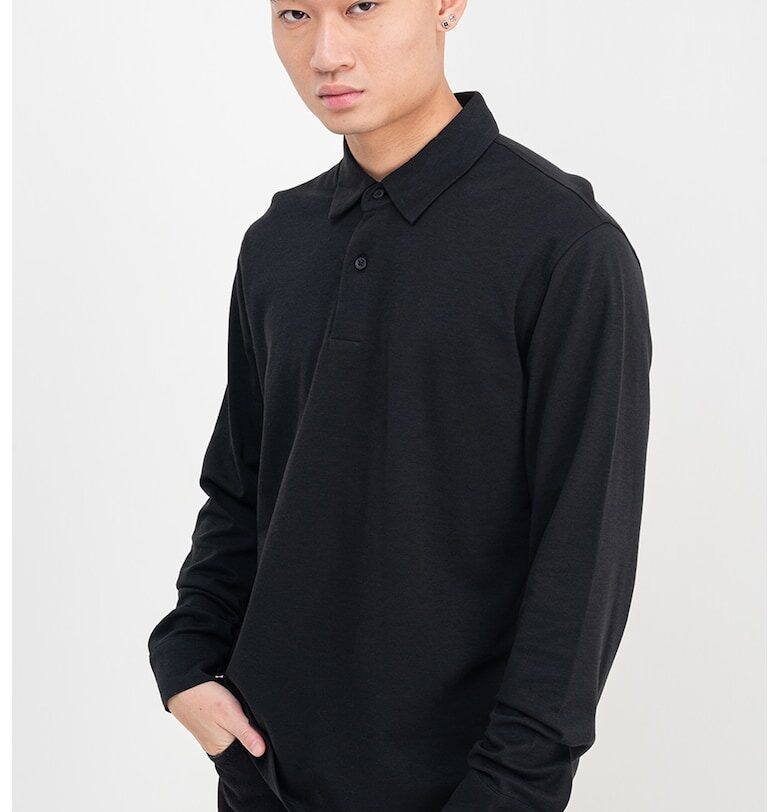 Стандартна блуза с яка - Черен GUESS