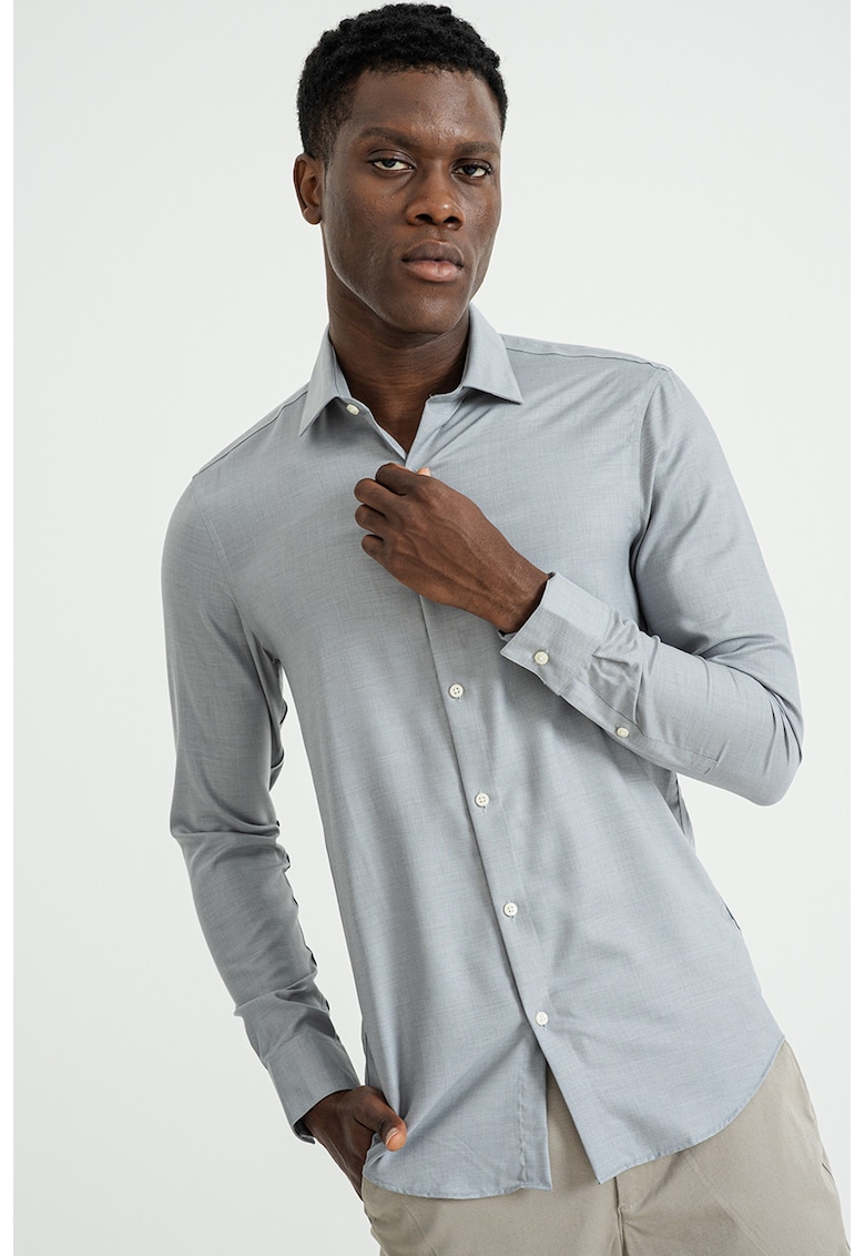 Стандартна риза - Tъмносив CALVIN KLEIN