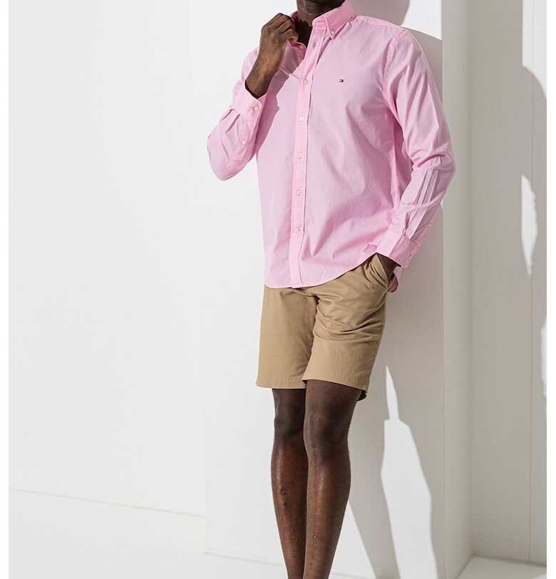 Стандартна риза от памук - Пастелнорозов Tommy Hilfiger