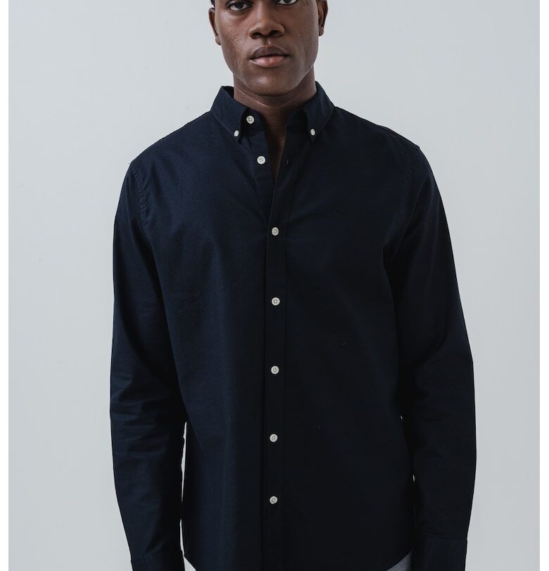 Стандартна риза с копчета на яката - Черен Scotch  Soda