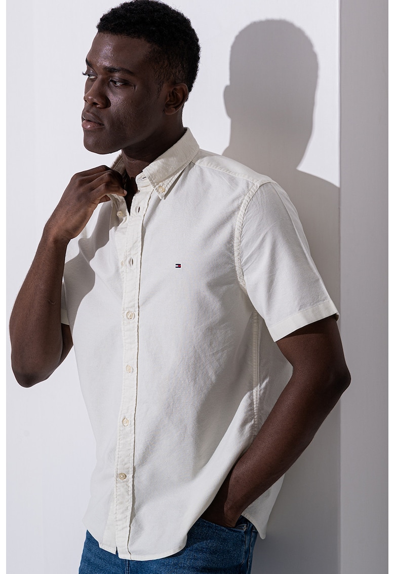 Стандартна риза с къси ръкави - Бледожълт Tommy Hilfiger