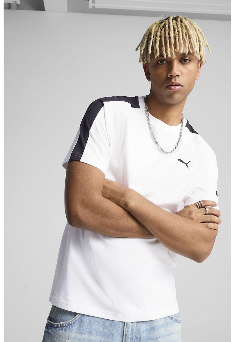 Стандартна тениска Terrain-Alpine с лого - Бял/Избеляло черно Puma