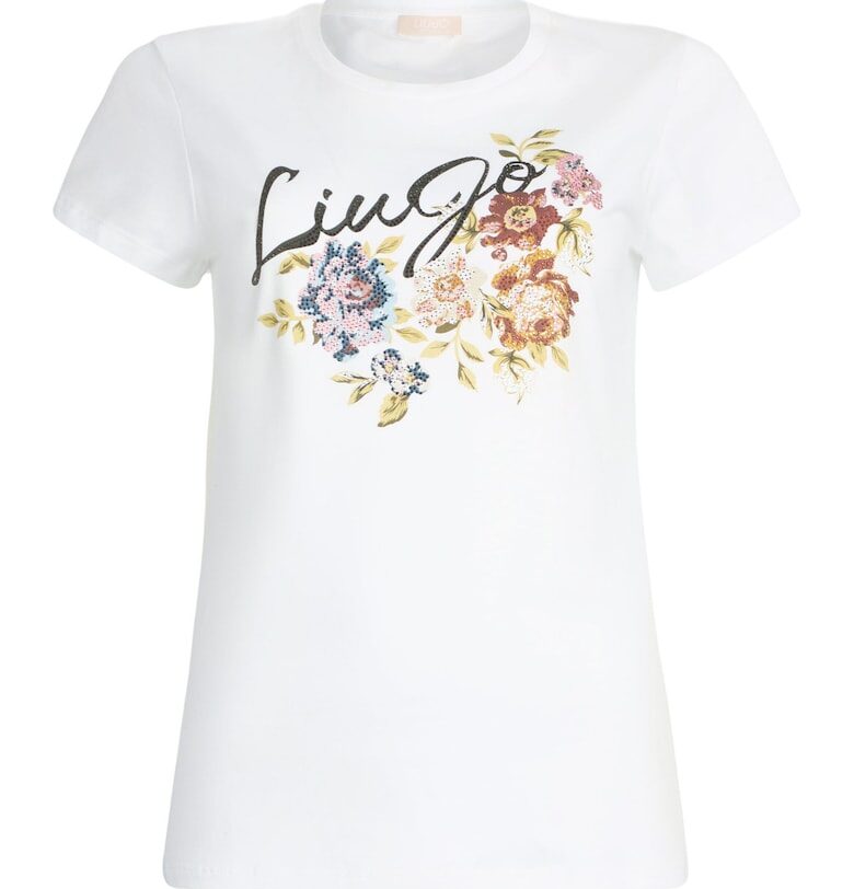 Стандартна тениска с фигурален принт - Бял Liu Jo