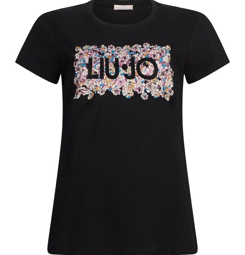 Стандартна тениска с фигурален принт - Черен Liu Jo