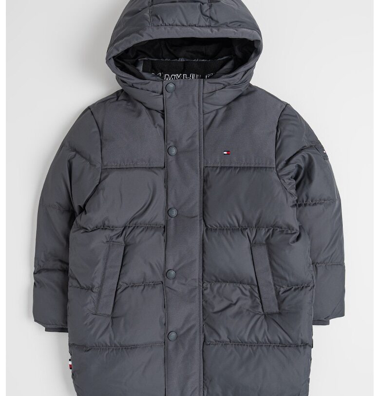 Стандартно зимно яке с пухена вата - Tъмносив Tommy Hilfiger