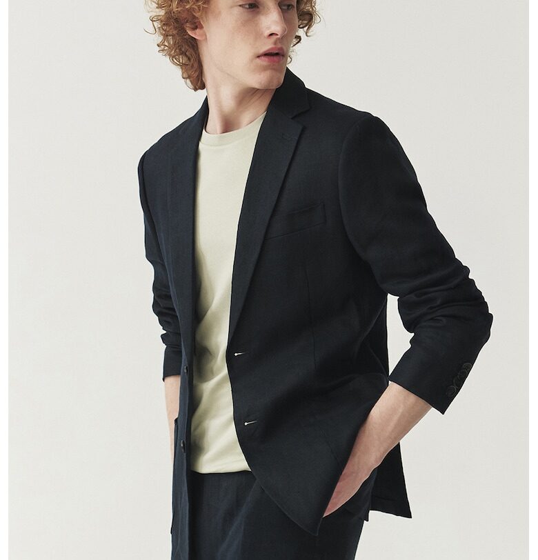 Стандартно ленено сако - Ултрамарин синьо Tatuum