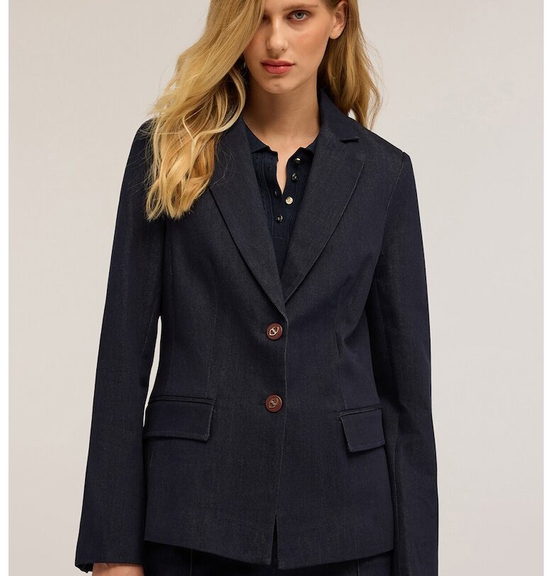 Стандартно сако с копчета - Ултрамарин синьо Motivi