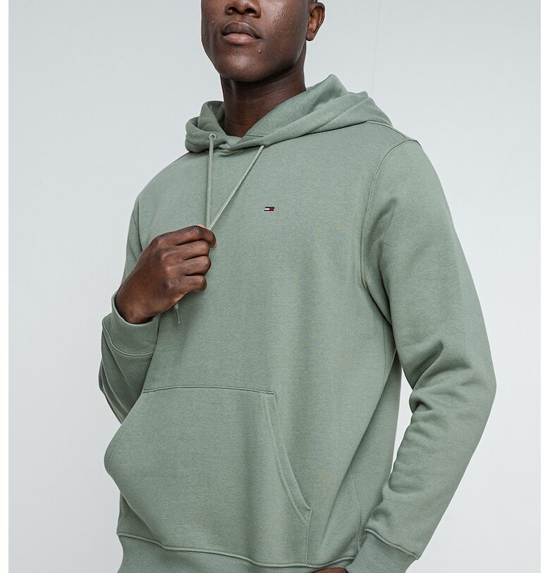 Стандартно худи с джоб кенгуру - Зелени аспержи Tommy Jeans