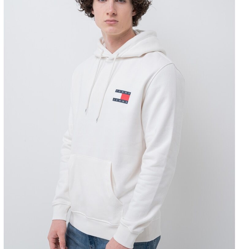 Стандартно худи с лого - Бял Tommy Jeans